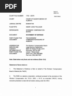 Example Statement of Defence Template | PDF | Public Law | Judiciaries