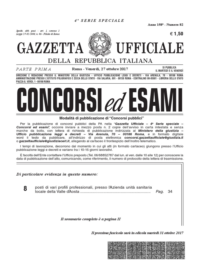 gazzetta ufficiale PDF