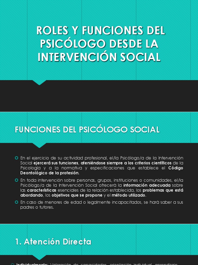 Funciones Del Psicologo Social Sicología y ciencia