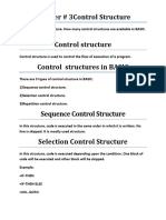 Chapter # 3control Structure