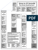 Past Tense Game PDF