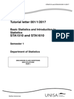 STA1510 STA1610 2017 TL Part I Questions and Solutions