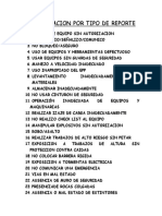 Clasificacion Por Tipo de Reporte