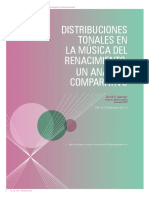 Distribuciones Tonales en La Música Del Renacimiento, Un Análisis Comparativo