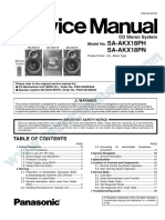 9441 Panasonic SA-AKX18PH AKX18PN Sistema de Audio CD-USB-Bluetooth Manual de Servicio