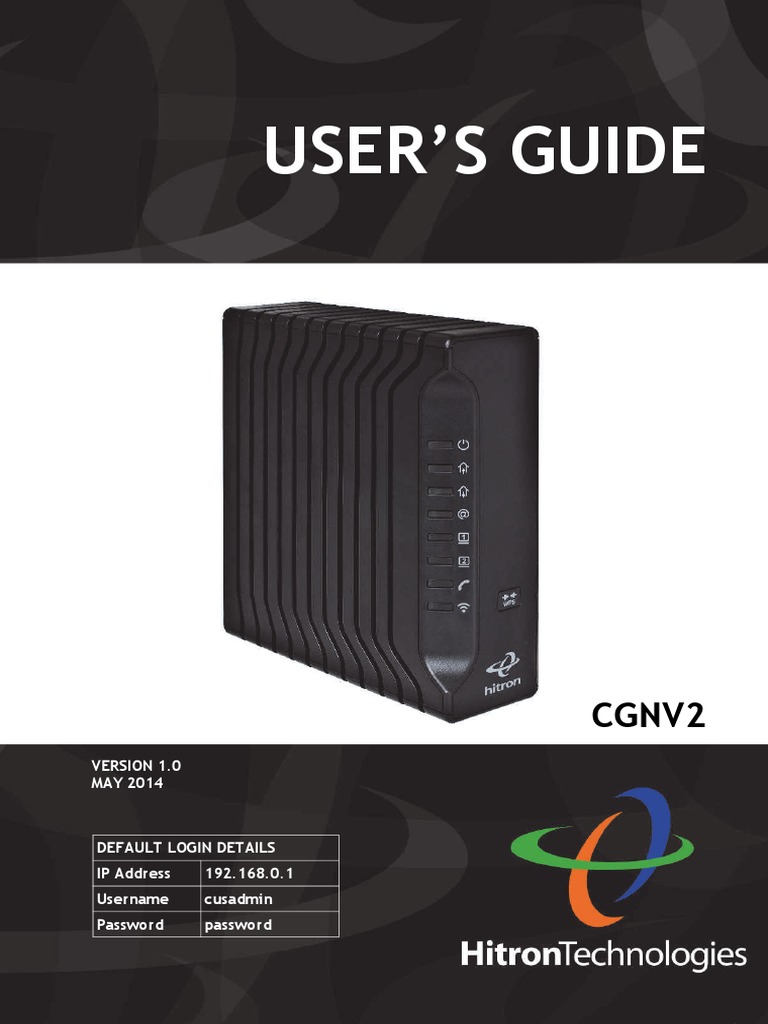 Modem HitronCGNV2 PDF Descargar gratis PDF Ip Address Computer