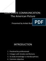 Corporate Communication: The American Picture: Presented by Aniket Bushal