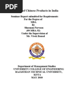 Download Import of Chinese Products in India by Farhan Ansari SN36341785 doc pdf