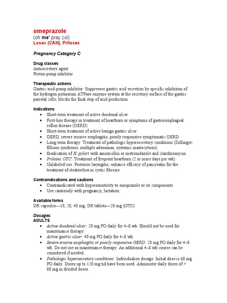 Omeprazole: Uses, Dosage, and Side Effects | PDF | Self-Improvement ...