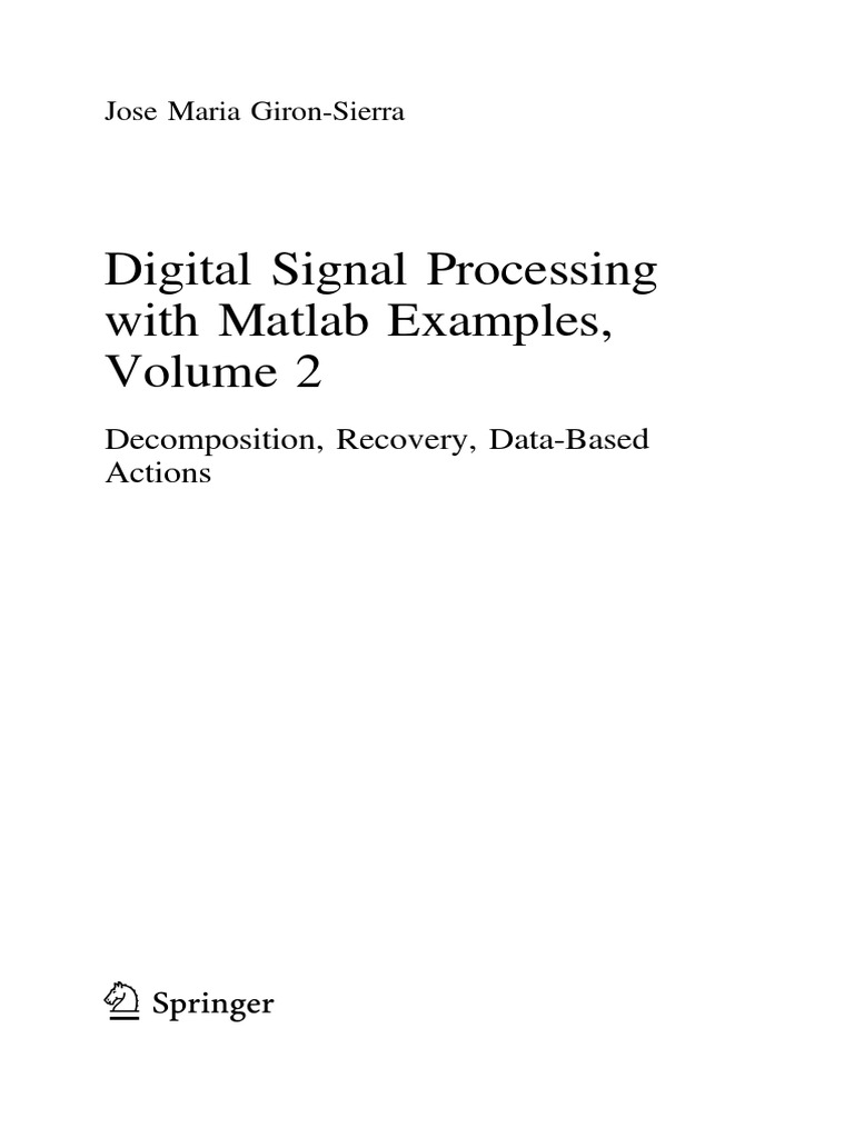 Digital Signal Processing With Matlab Examples, Volume 2 (2017) PDF
