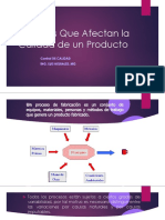 Clase 5. Factores Que Afectan La Calidad de Un Producto