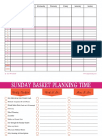 Sunday Basket Planning Time PrintableS