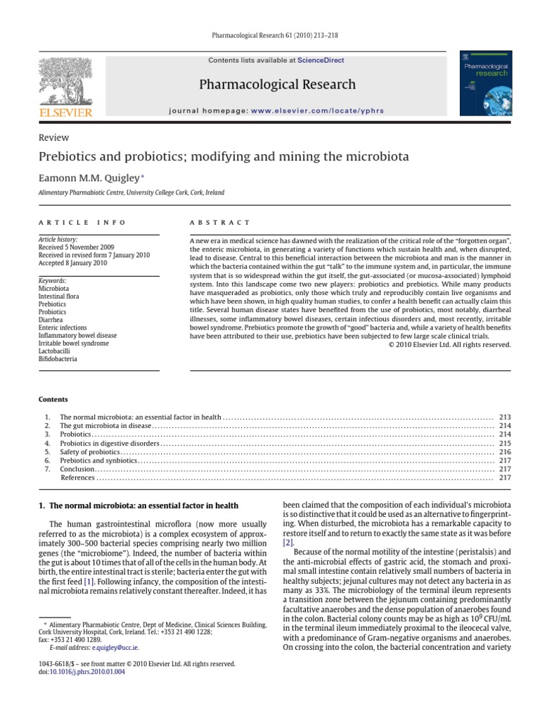2 Prebiotics and Probiotics - Modifying and Mining The Microbiota PDF ...
