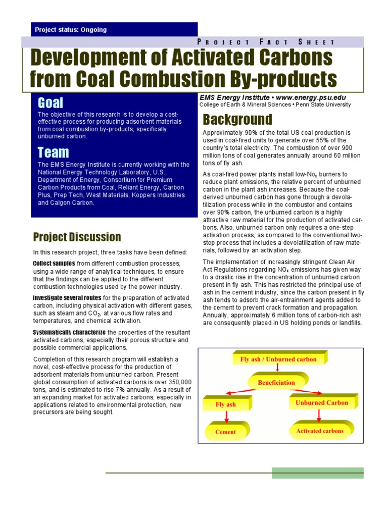 Activated Carbon Research | PDF | Coal | Fossil Fuel Power Station