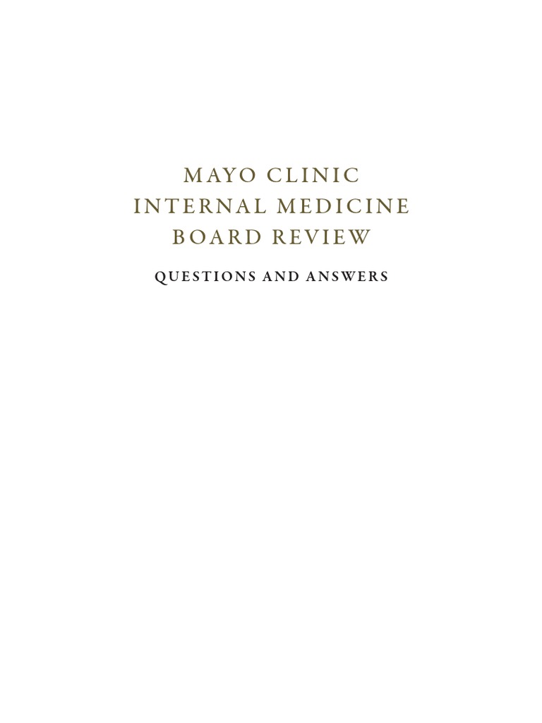 234904831 Mayo Clinic Internal Medicine Board Review Questions Answers Dementia Doctor Of