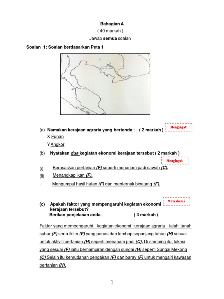 Contoh Jawapan Sejarah Kertas 2 Tingkatan 4 Perak - Riset