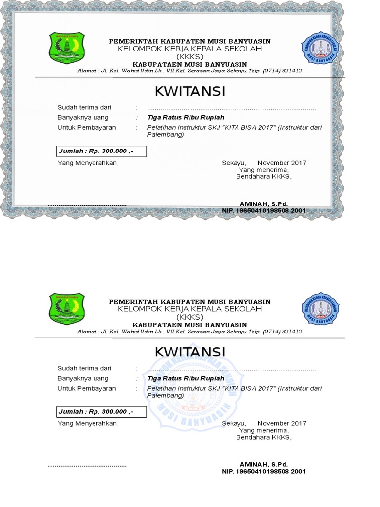 Kwitansi Kkks