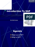 Introduction To SAP: by Karthi Kumar