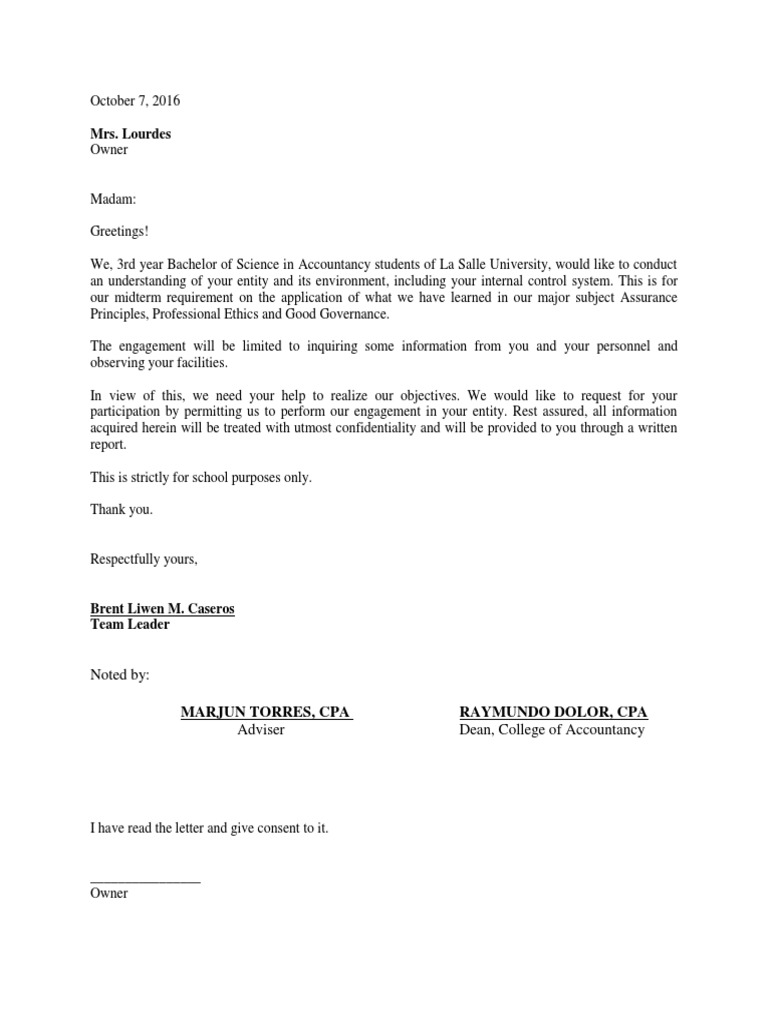 Engagement Letter | PDF | Career & Growth