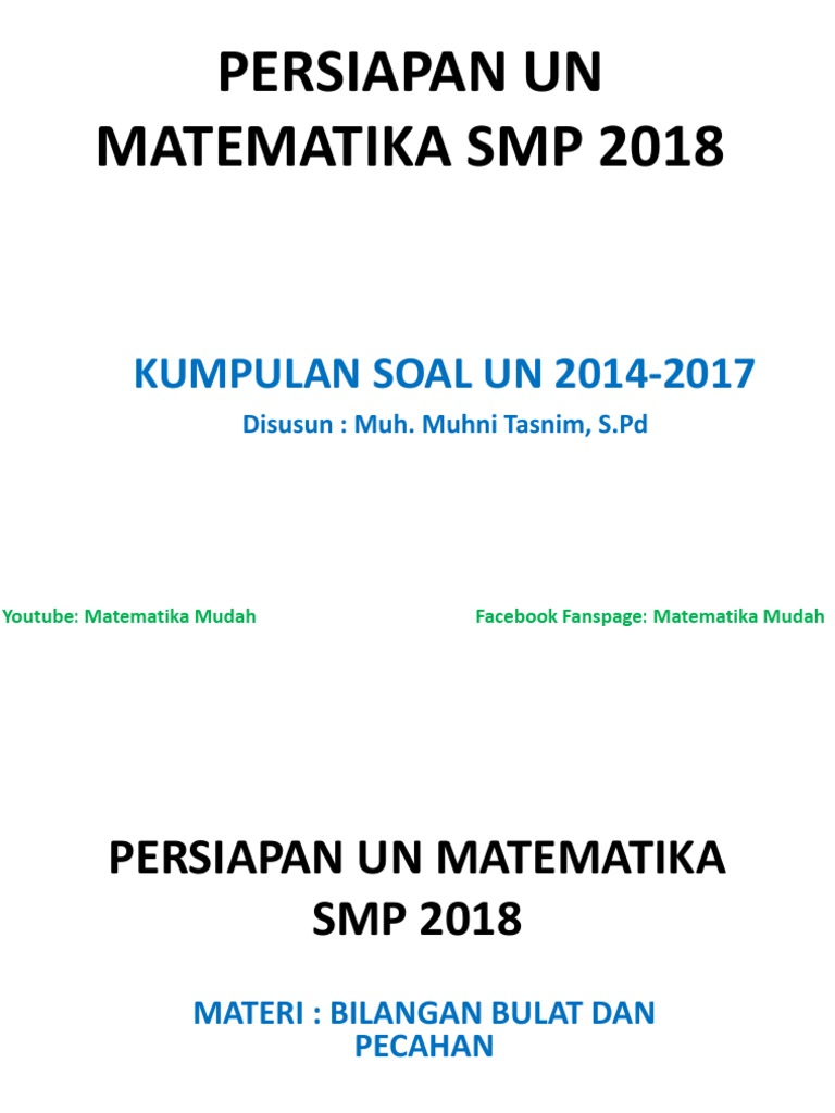 21++ Contoh Soal Un Matematika Smp Bilangan Bulat ...
