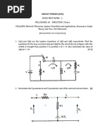 Circuit Theory - Test Paper