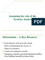 Assuming The Role of The Systems Analyst