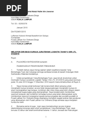 Surat Melapor Kursus Pdf