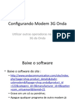 Configurando Modem 3G Onda (Tim) para Outra Operadora (Claro)