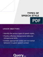 Types of Speech