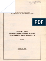 Guidelines of Minor Irrigation Tanks