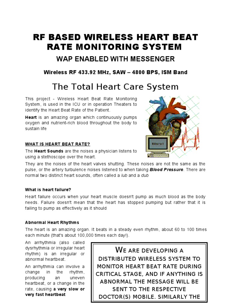 Rf Based Wireless Heart Beat Rate Monitoring System ... Circuit Diagram
