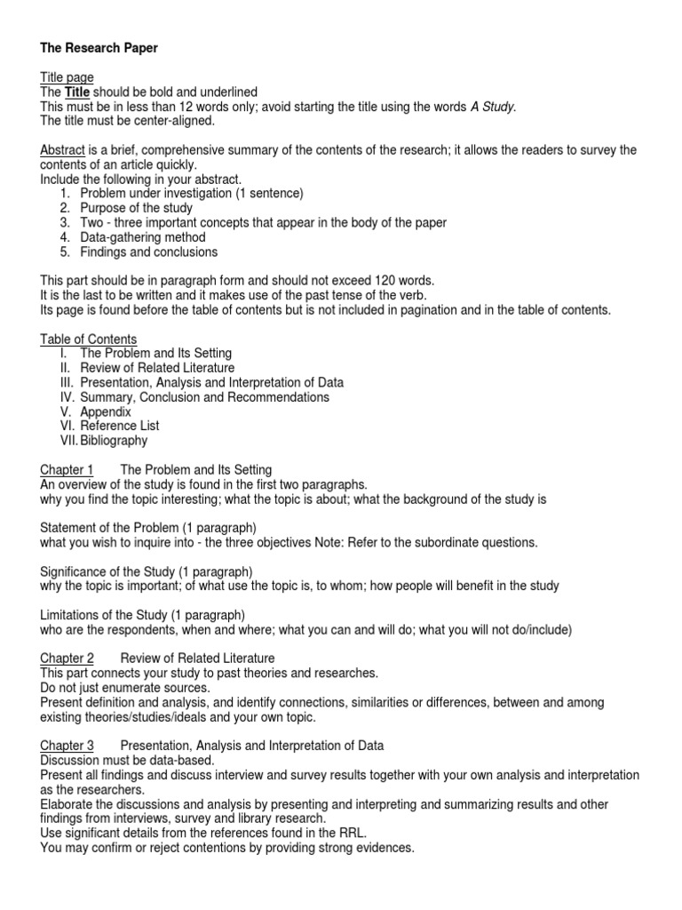 Comprehensive Research Paper Outline  Abstract (Summary)  Survey 
