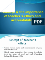 Teacher's Ethics Concept and Importance