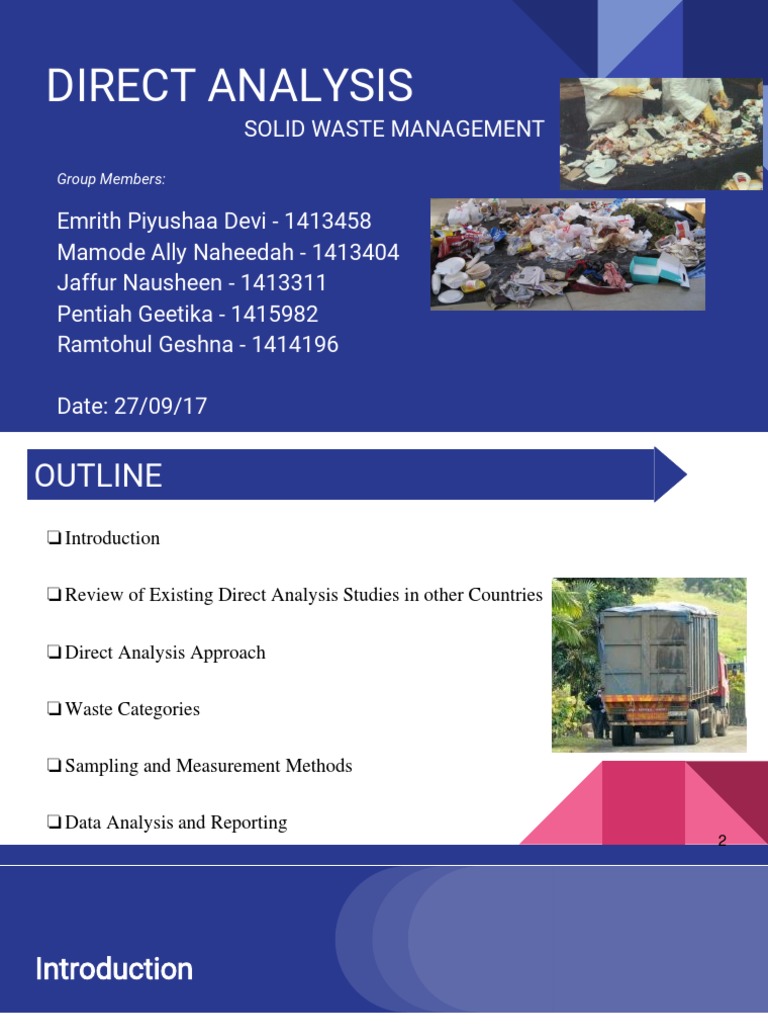 Direct Analysis in Solid Waste Management | PDF | Municipal Solid Waste ...