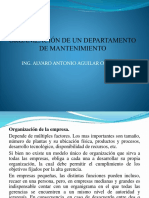 Organización de Un Departamento de Mantenimiento