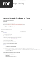 Access Deny & Privilege in Pega
