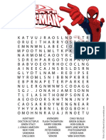 Spiderman Word Search