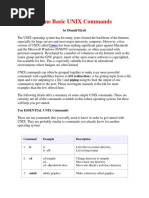 Some Basic UNIX Commands