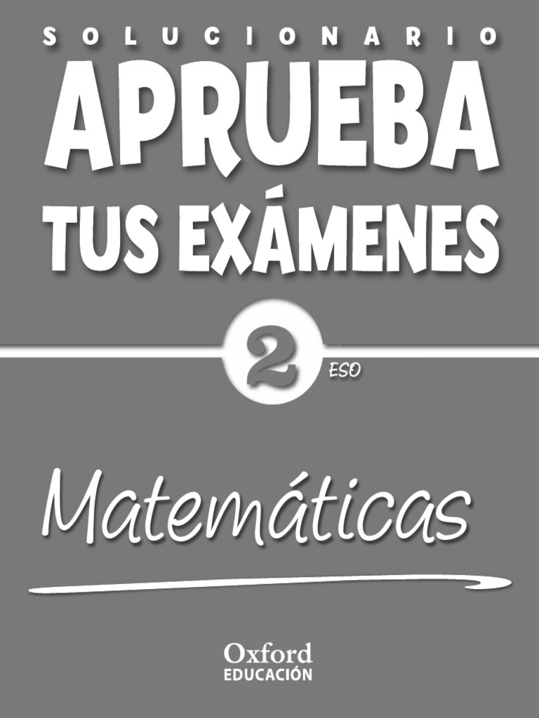 Solucion Aprueba - Matematicas2eso PDF | PDF | Métodos y materiales de ...