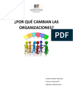 Por qué cambian las organizaciones