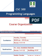CH 0 - Lecture 0 - Course Organization