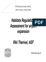 Habitats Regulations Assessment For Airport Expansion Riki Therivel, AEF