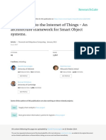 Adding Sense To The Internet of Things - An Architecture Framework For Smart Object Systems