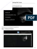 Hack Windows PC Using Kali Linux