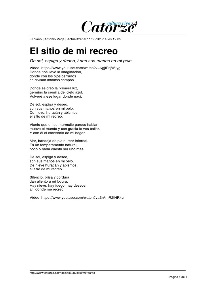 El Sitio de Mi Recreo PDF Entretenimiento (general) Naturaleza