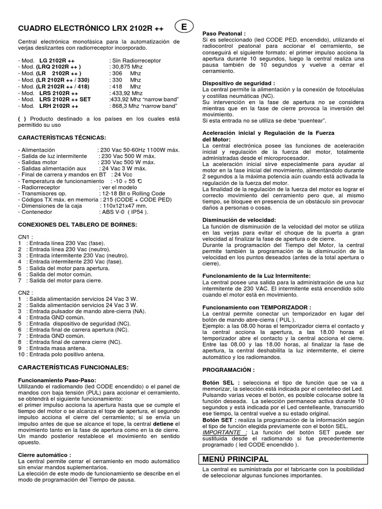 LRX 2102R ++ E - 0 | PDF | Diodo emisor de luz | Bienes manufacturados