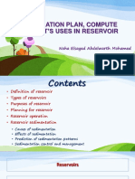 Reservoirs Operation and Sedimentation