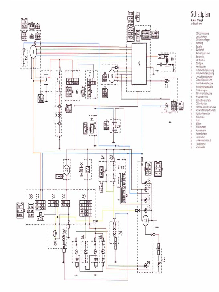 Yamaha Dt125r Wiring Diagram Example Electrical Wiring Diagram \u2022 Yamaha  QT 50 Wiring Diagram Wiring Diagram Yamaha Dt 125
