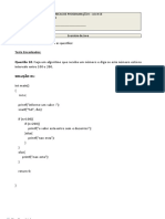 Lista 02 - Resposta Do Exercicio de Desicao Aninhadas  - Linguagem C