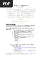 Designing An Experiment